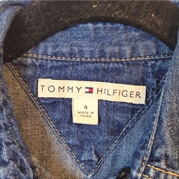 Tommy Hilfiger Women's Blue Denim Patch Pocket Cargo Dress Size 4 - Picture 3 of 6